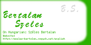 bertalan szeles business card